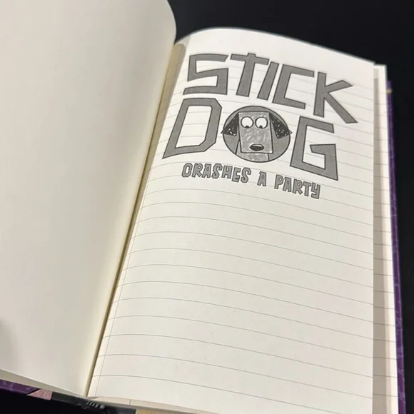 Stick Dog #8: Stick Dog Crashes A Party by Tom Watson - Hardcover Novel - Picture 5 of 12